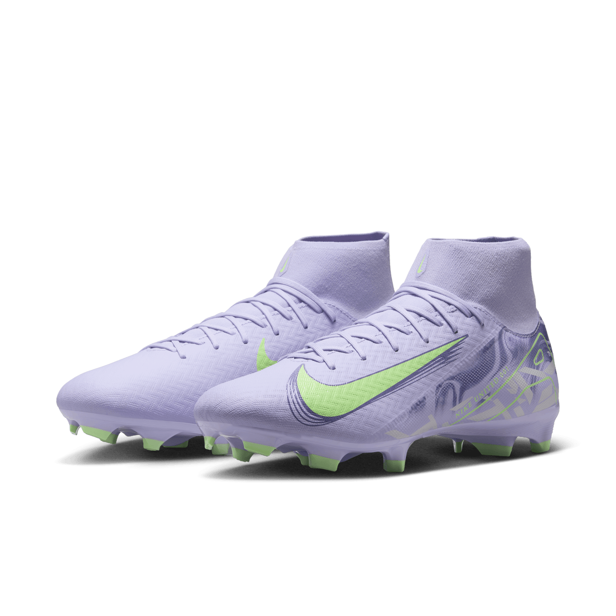 Nike Youth United Mercurial Superfly 10 Academy-Purple Agate/Barely Volt product image 3, provided for visual reference and