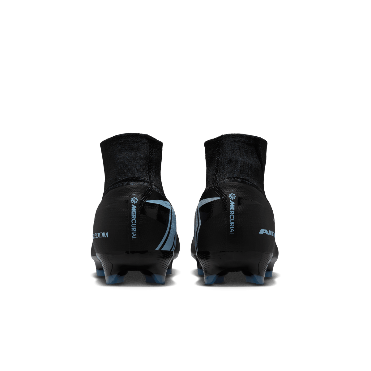 Nike Youth Mercurial Superfly 10 Pro FG High-Top Soccer Cleats-Black/ice Blue product image 5, provided for visual reference