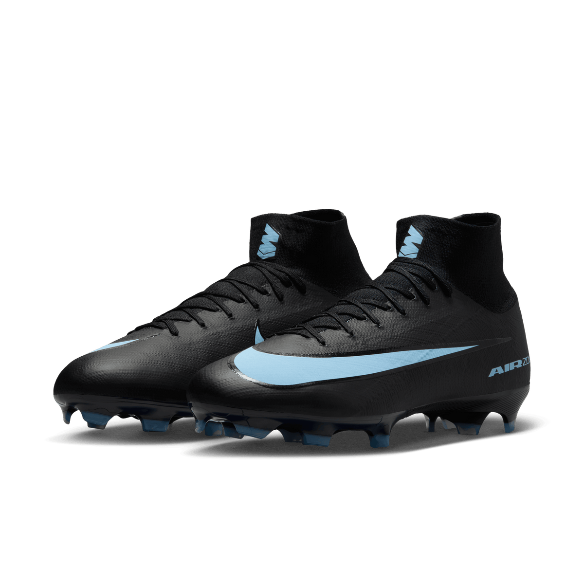Nike Mercurial Superfly 10 Pro FG High-Top Soccer Cleats-Black/ice Blue product image 3, provided for visual reference and