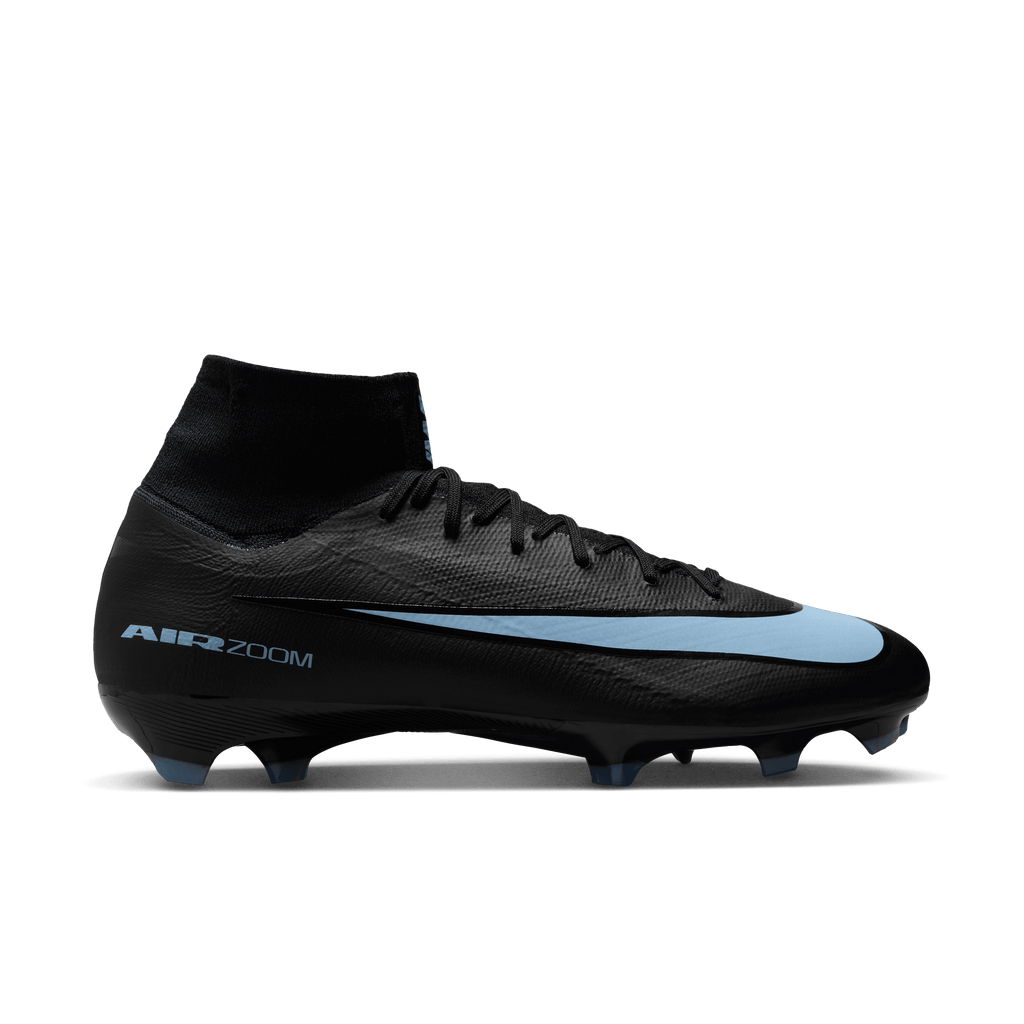 Nike Mercurial Superfly 10 Pro FG High-Top Soccer Cleats-Black/ice Blue product image 1, provided for visual reference and