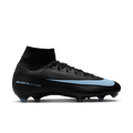 Nike Youth Mercurial Superfly 10 Pro FG High-Top Soccer Cleats-Black/ice Blue product image 1, provided for visual reference