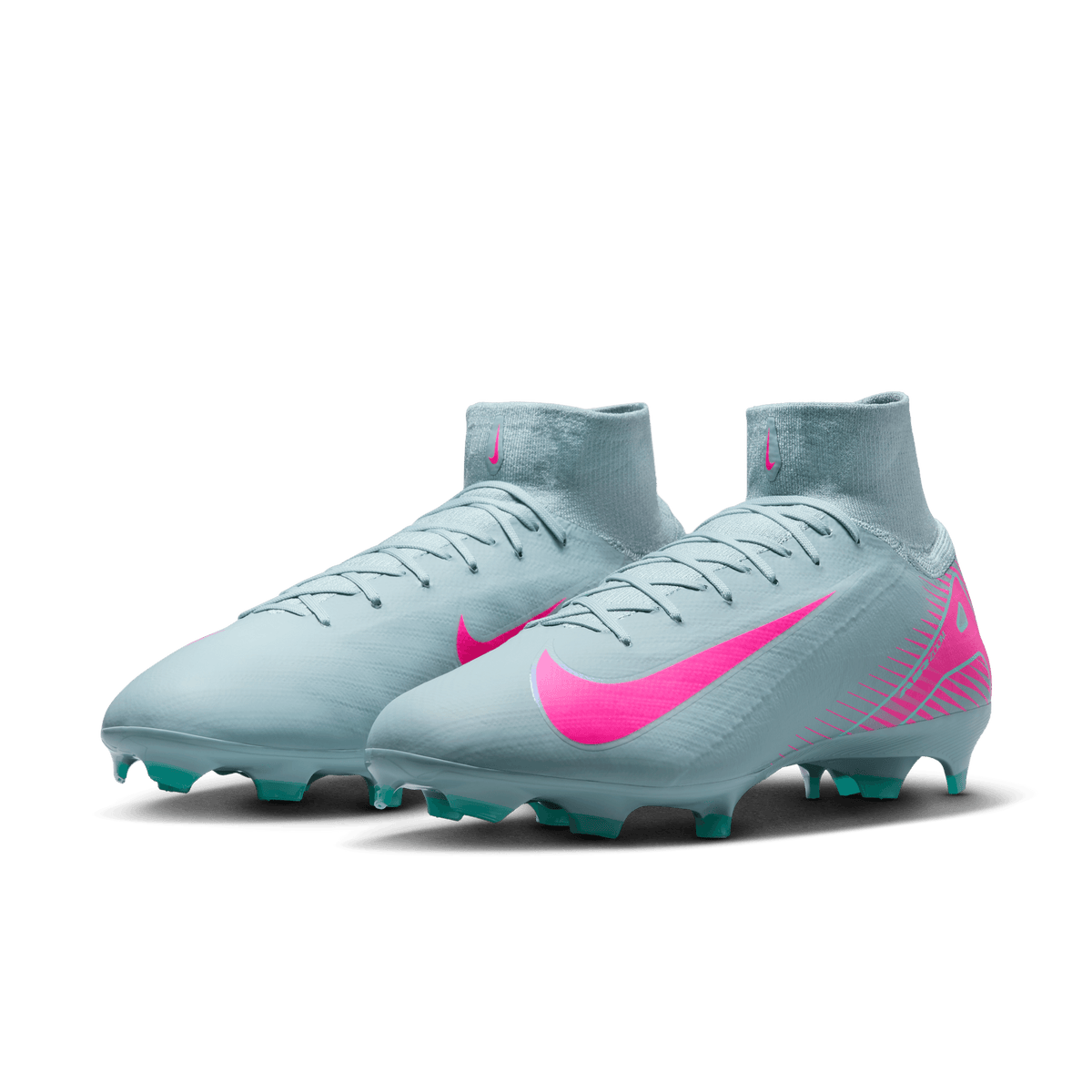 Nike Youth Mercurial Superfly10 Pro FG High-Top Soccer Cleats-Ocean Cube/Pink Blast product image 4, provided for visual