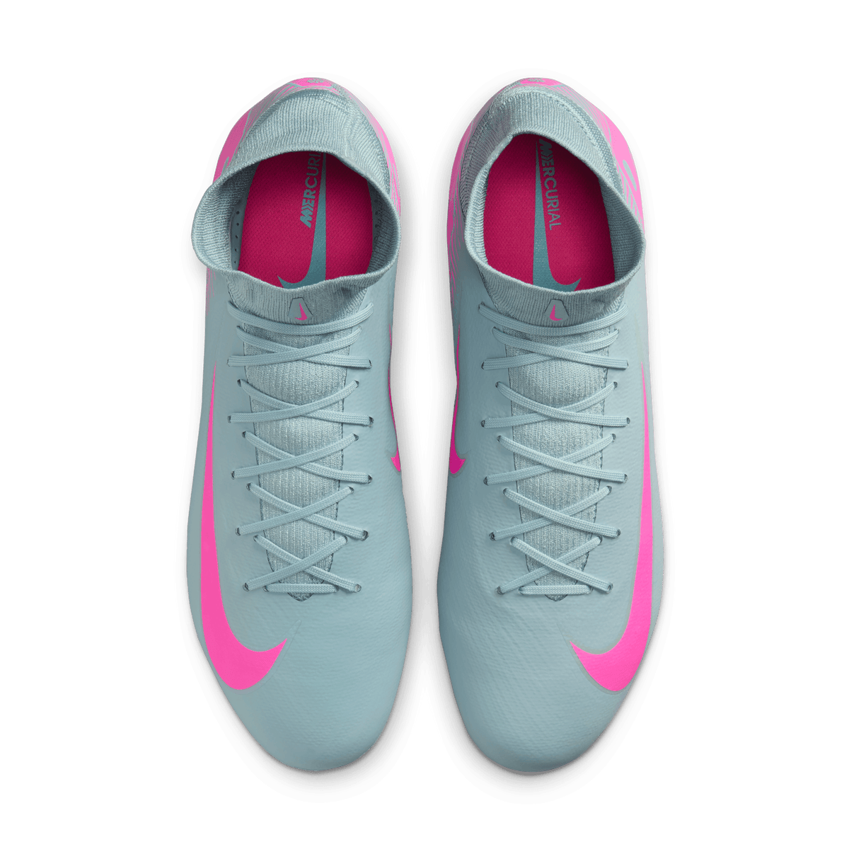 Nike Youth Mercurial Superfly10 Pro FG High-Top Soccer Cleats-Ocean Cube/Pink Blast product image 7, provided for visual