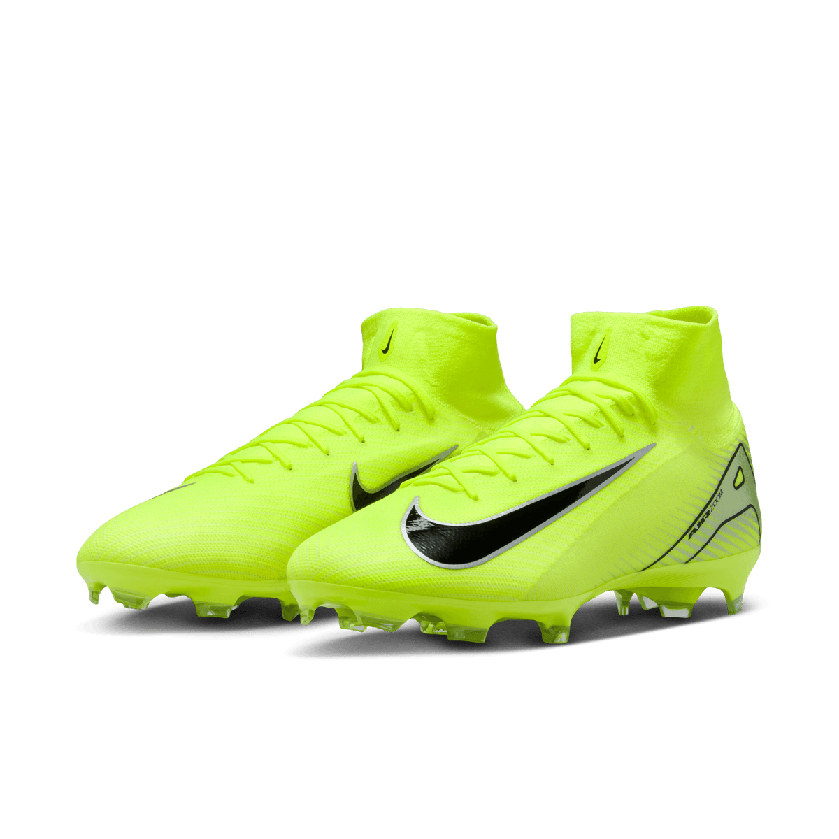 Nike Mercurial Superfly 10 Pro FG High-Top Soccer Cleats-Volt/Black product image 3, provided for visual reference and