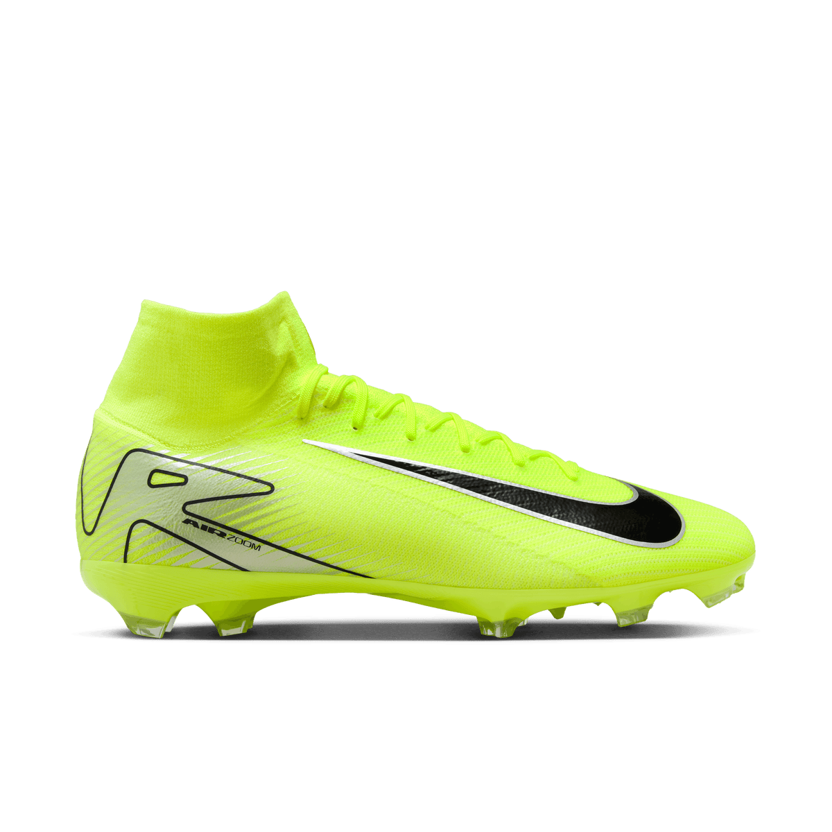 Nike Mercurial Superfly 10 Pro FG High-Top Soccer Cleats-Volt/Black product image 1, provided for visual reference and