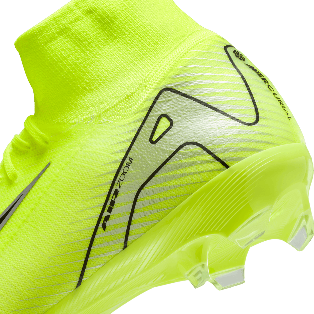 Nike Mercurial Superfly 10 Pro FG High-Top Soccer Cleats-Volt/Black product image 7, provided for visual reference and