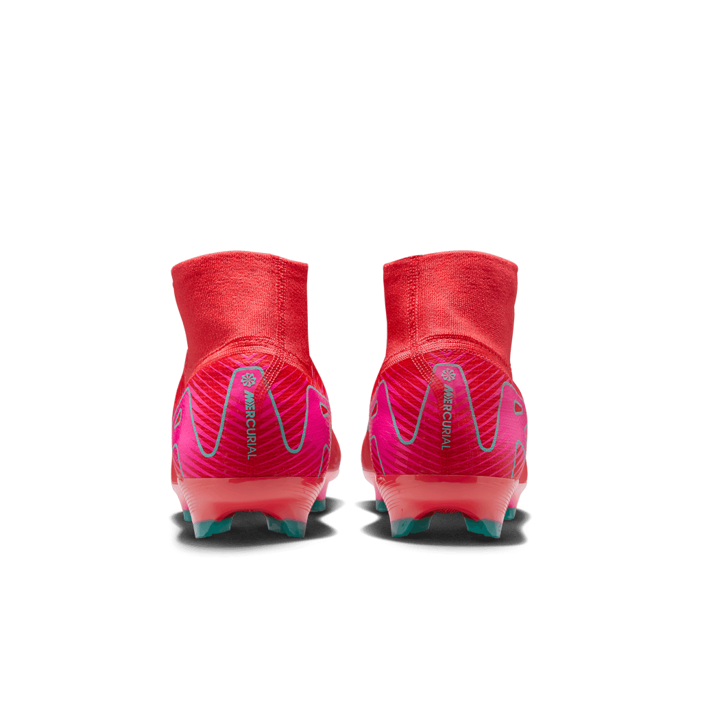 Nike Mercurial Superfly 10 Pro FG High-Top Soccer Cleats-Ember Glow/Aurora Green product image 4, provided for visual
