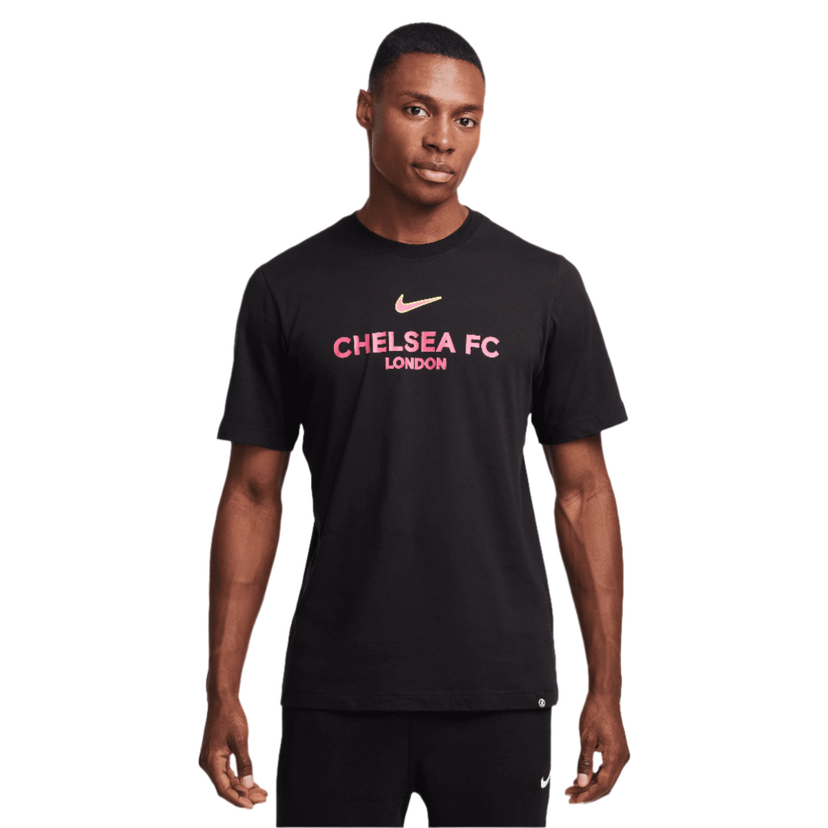 Nike Chelsea FC Men Soccer T-Shirt-Black product image 1, provided for visual reference and product detail review