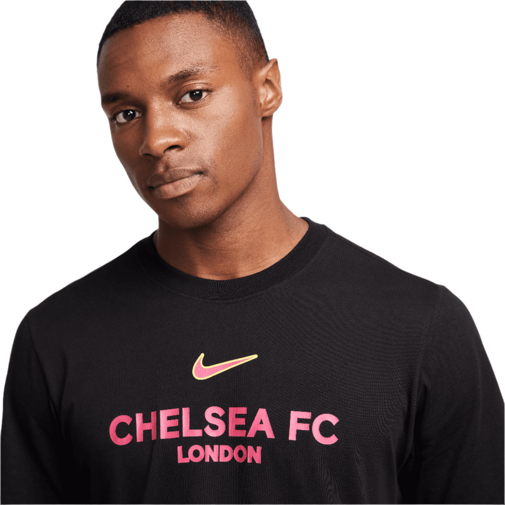 Nike Chelsea FC Men Soccer T-Shirt-Black product image 3, provided for visual reference and product detail review
