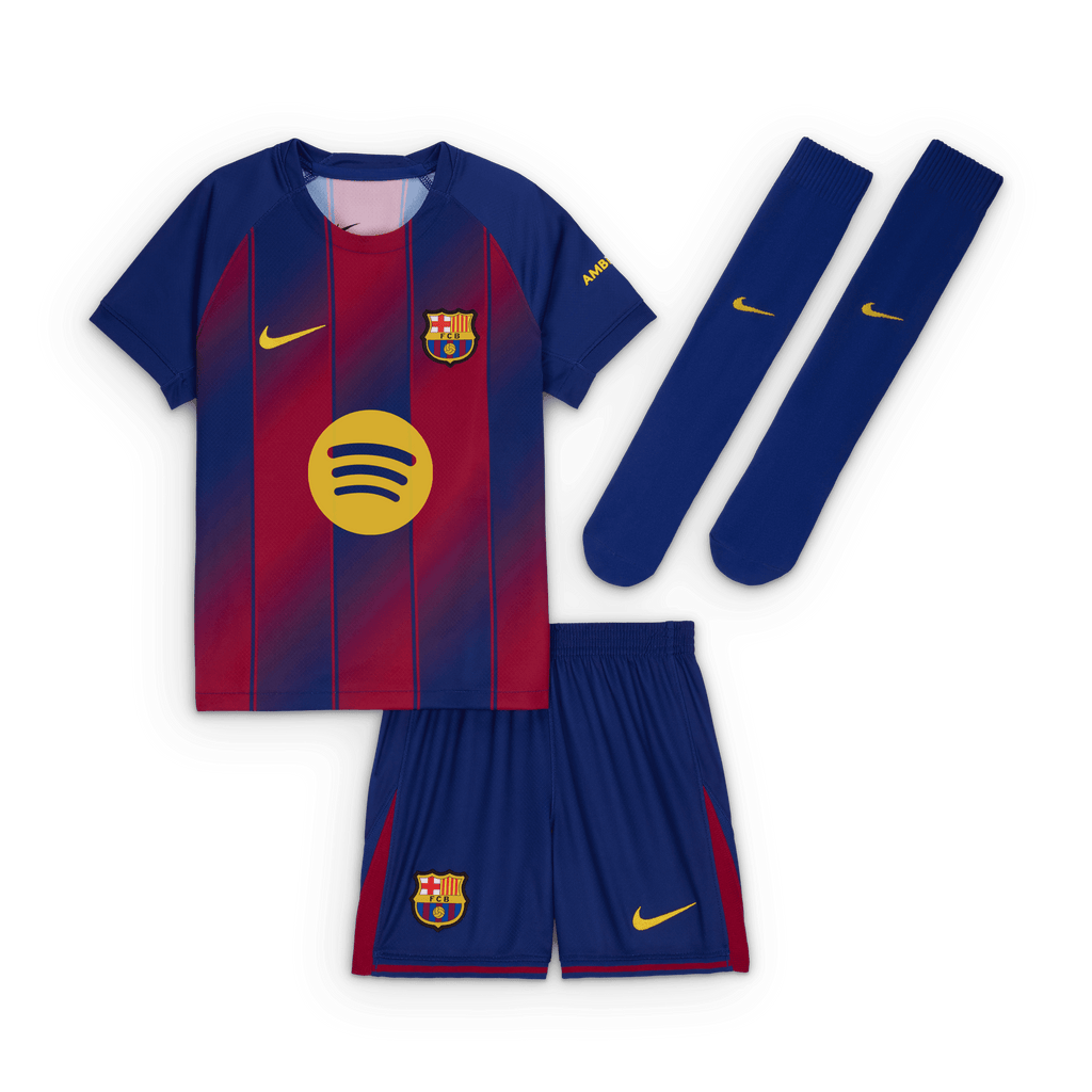 Nike Child Unisex FC Barcelona Home Mini Kit 25/26 product image 1, provided for visual reference and product detail review