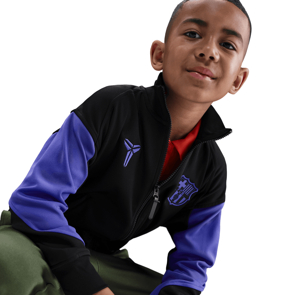 Kobe Bryant Big Kids' FC Barcelona Academy Pro Away Anthem Jacket product image 3, provided for visual reference and product