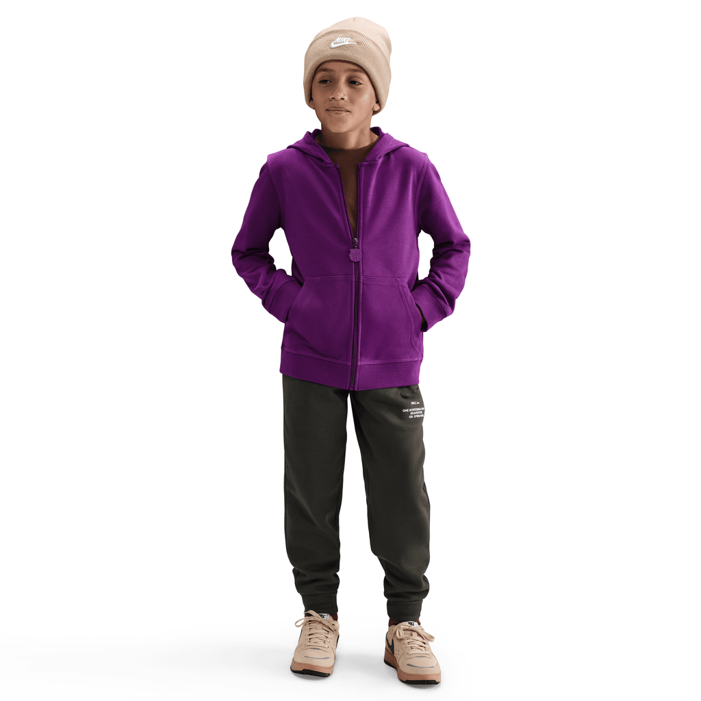 Nike Big Kids' FC Barcelona Club Full-Zip Hoodie product image 1, provided for visual reference and product detail review
