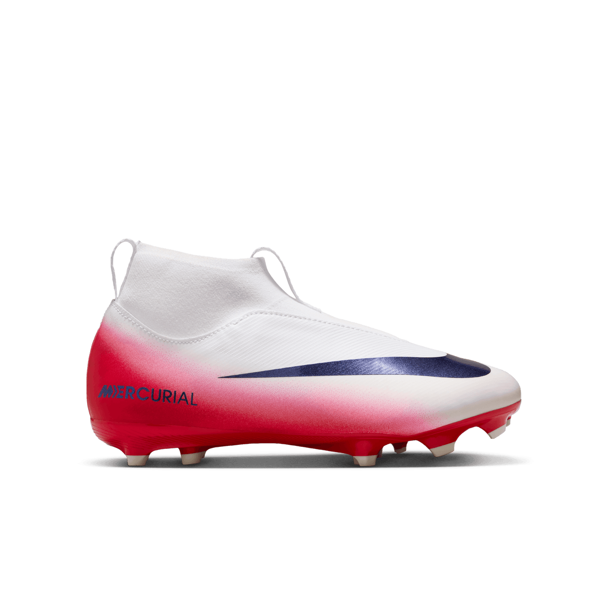 Nike Jr. Mercurial Superfly 10 Academy LV8 Big Kids' FG-University Red/dark Obsidian product image 1, provided for visual