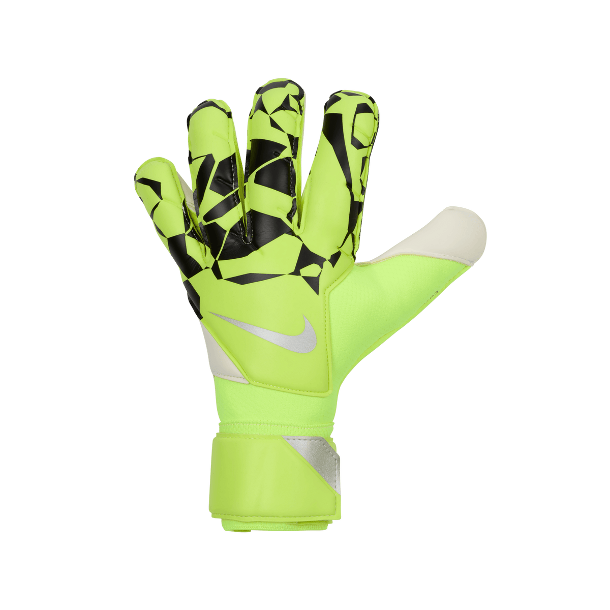 Nike Grip3 Goalkeeper Soccer Gloves-Volt/Black product image 1, provided for visual reference and product detail review