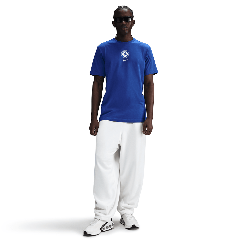 Nike Men Chelsea FC Mini Crest T-Shirt-Blue product image 2, provided for visual reference and product detail review