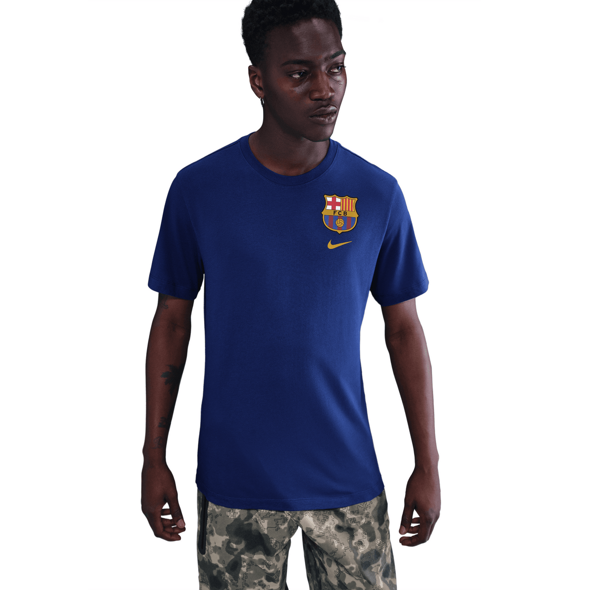 Nike FC Barcelona Men Soccer T-Shirt product image 1, provided for visual reference and product detail review