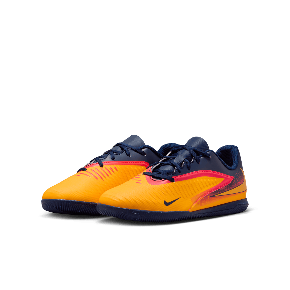 Nike Jr. Phantom 6 Low Club "Erling Haaland IC-Laser Orange/lemon Venom-blue Void product image 3, provided for visual