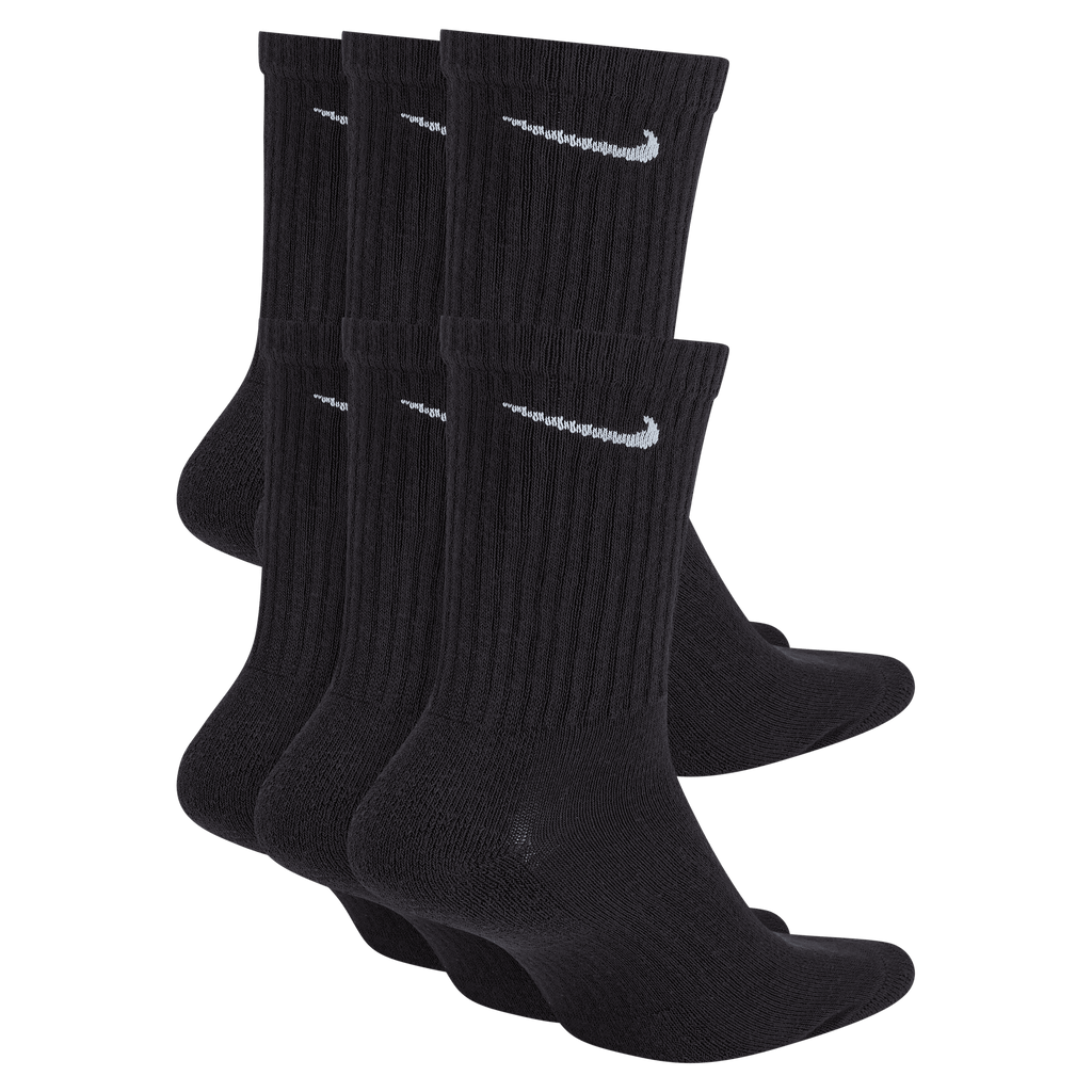 Nike Everyday Cushioned Training Crew Socks (6 Pairs) - Black product image 2, provided for visual reference and product
