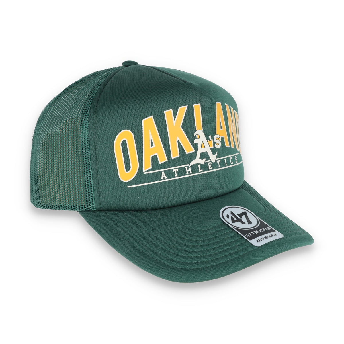 '47 Brand Oakland Athletics Foam Backhaul Trucker product image 6, provided for visual reference and product detail review