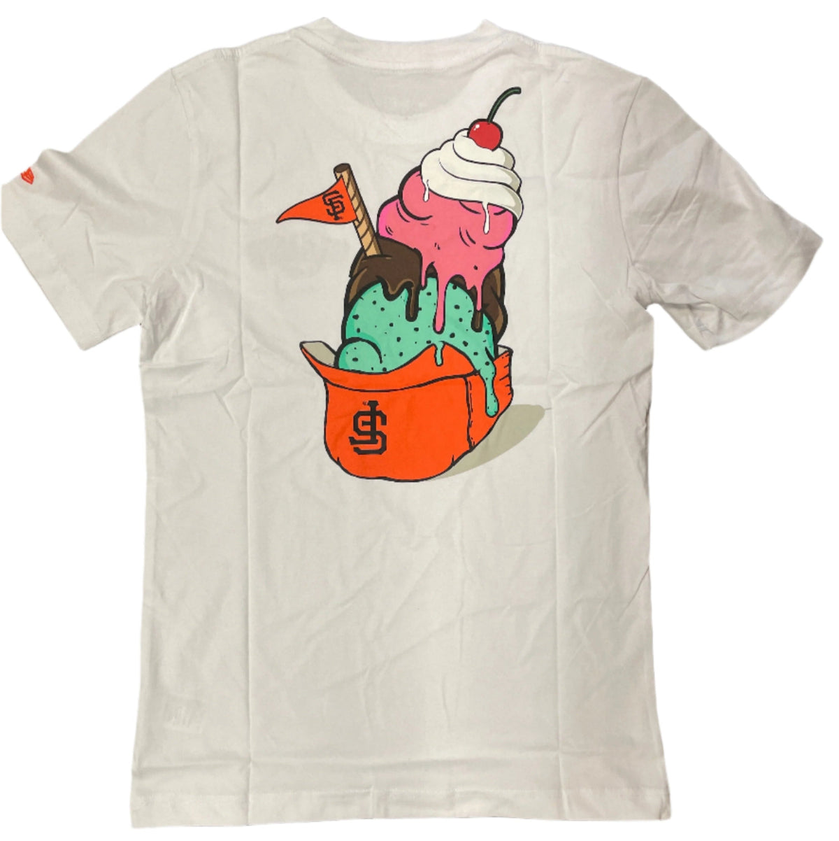 New Era Men San Francisco Giants Sundae Helmet T-Shirt product image 2, provided for visual reference and product detail