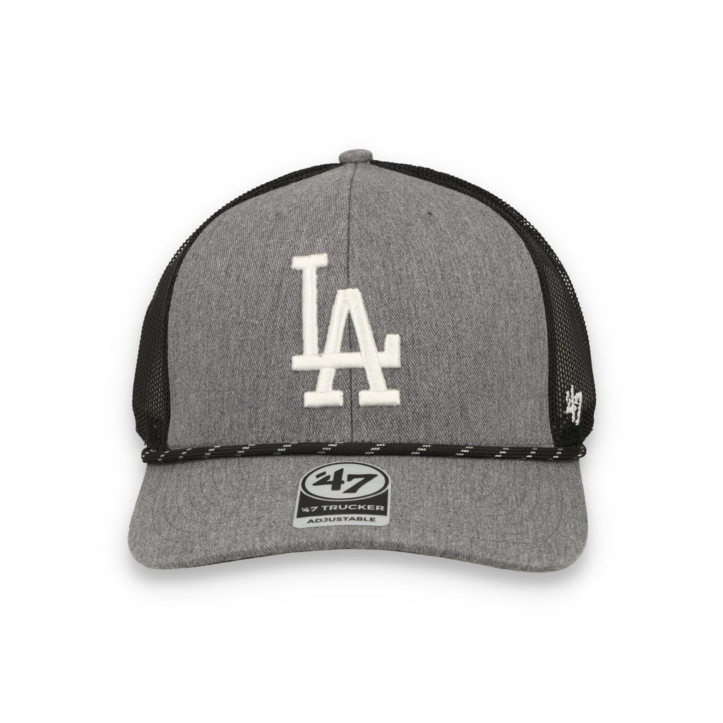 '47 Brand Los Angeles Dodgers Carbon Rope Trucker Adjustable Snapback Hat product image 3, provided for visual reference and