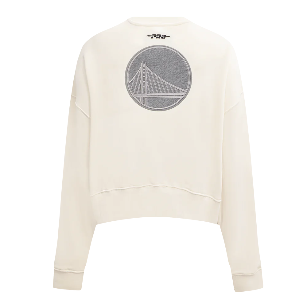NBA GOLDEN STATE WARRIORS REVERSE FRENCH TERRY Women FLEECE CREWNECK product image 3, provided for visual reference and