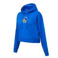NBA GOLDEN STATE WARRIORS CLASSIC Women CROPPED PULLOVER HOODIE product image 1, provided for visual reference and product
