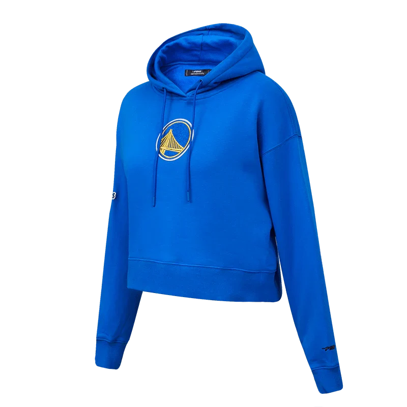 NBA GOLDEN STATE WARRIORS CLASSIC Women CROPPED PULLOVER HOODIE product image 1, provided for visual reference and product
