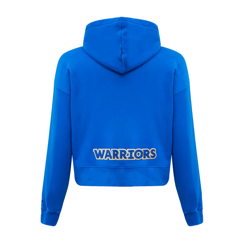 NBA GOLDEN STATE WARRIORS CLASSIC Women CROPPED PULLOVER HOODIE product image 2, provided for visual reference and product