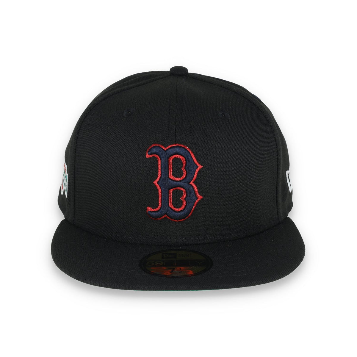 New Era Boston Red Sox 100th Anniversary Metallic Logo Side Patch 59fifty Fitted Hat-Black product image 2, provided for