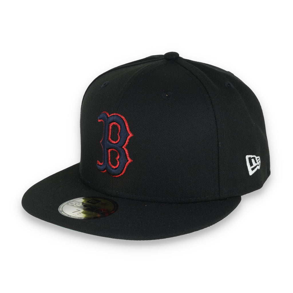 New Era Boston Red Sox 100th Anniversary Metallic Logo Side Patch 59fifty Fitted Hat-Black product image 3, provided for
