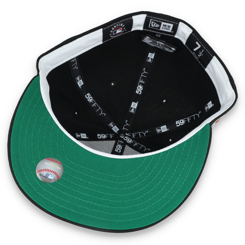 New Era Boston Red Sox 100th Anniversary Metallic Logo Side Patch 59fifty Fitted Hat-Black product image 7, provided for