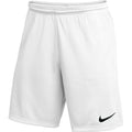 Nike Youth Dri-FIT Park III Shorts-White product image 1, provided for visual reference and product detail review