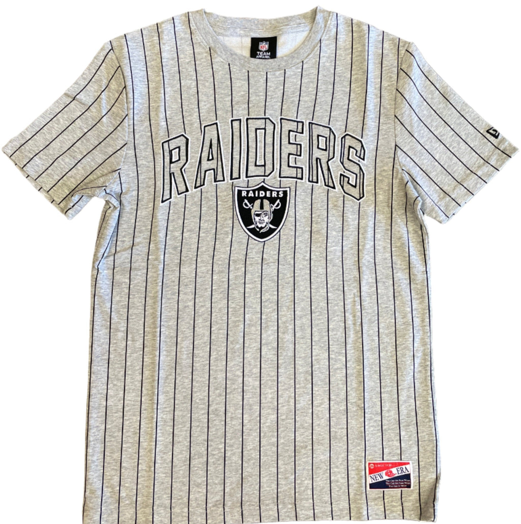 New Era Men Las Vegas Raiders Pinstripe T-Shirt product image 1, provided for visual reference and product detail review