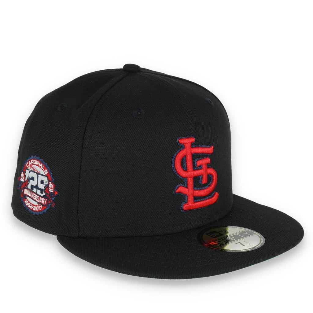 New Era St. Louis Cardinals Metallic Logo 129 Anniversary Side Patch 59FIFTY Fitted - Black product image 1, provided for