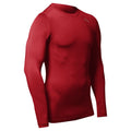 Champro Lightning Long Sleeve Compression Shirt-Scarlet product image 1, provided for visual reference and product detail