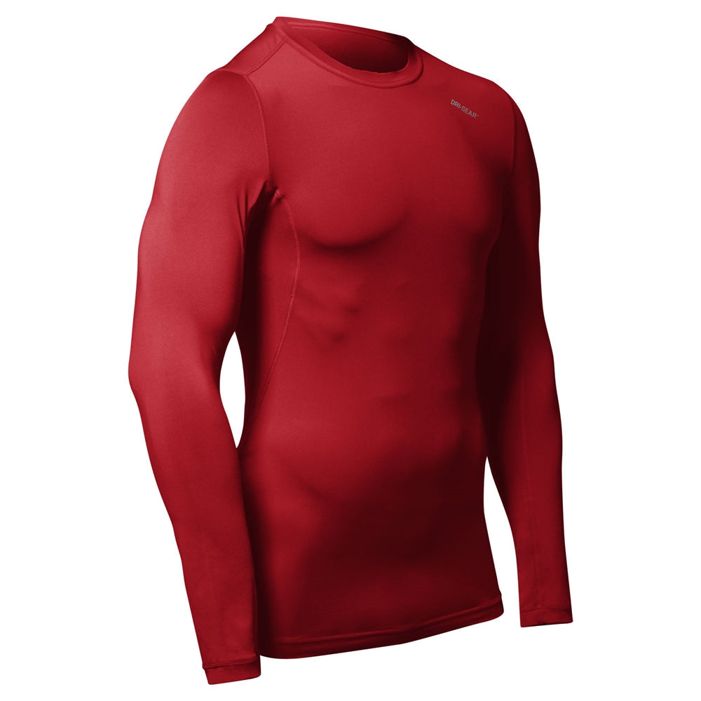 Champro Lightning Long Sleeve Compression Shirt-Scarlet product image 1, provided for visual reference and product detail