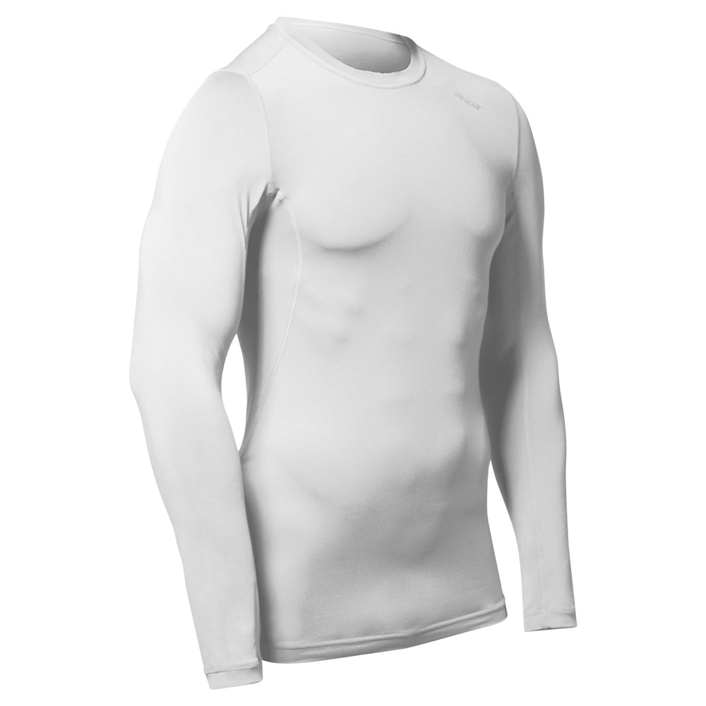 Champro Youth Lightning Long Sleeve Compression Shirt-White product image 1, provided for visual reference and product