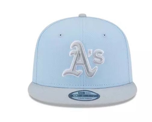 New Era Athletics 2-Tone Color Pack 59FIFTY Fitted Hat-Light Blue/Gray product image 2, provided for visual reference and