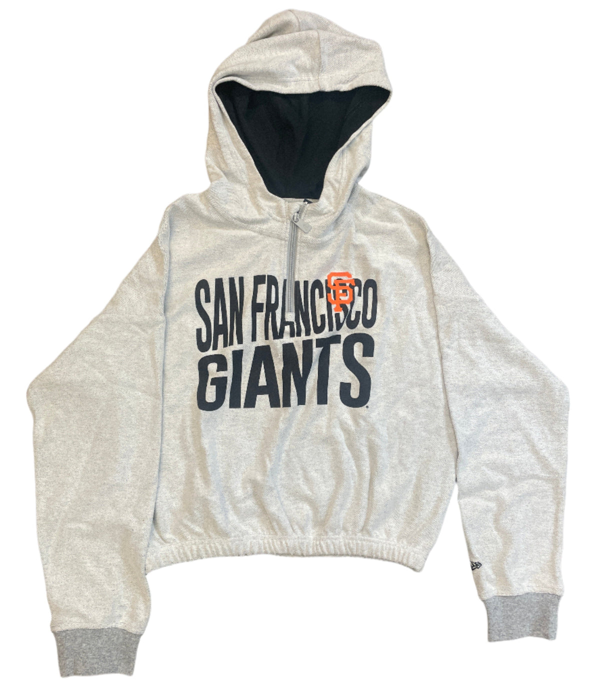 New Era Women San Francisco Giants Rugged Crop Jacket product image 1, provided for visual reference and product detail