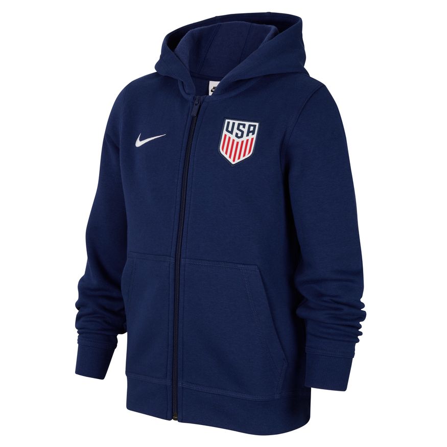 U.S. Club Fleece Big Kids' Full-Zip Hoodie product image 1, provided for visual reference and product detail review