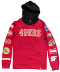 San Francisco 49ers Fanatics Branded Patched Out Pullover Hoodie - Scarlet product image 1, provided for visual reference