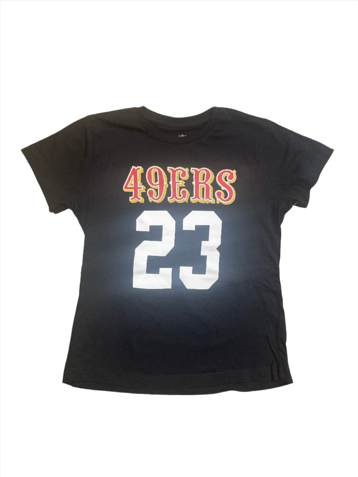 Youth Christian McCaffrey San Francisco 49ers Name and Number T-shirt product image 1, provided for visual reference and