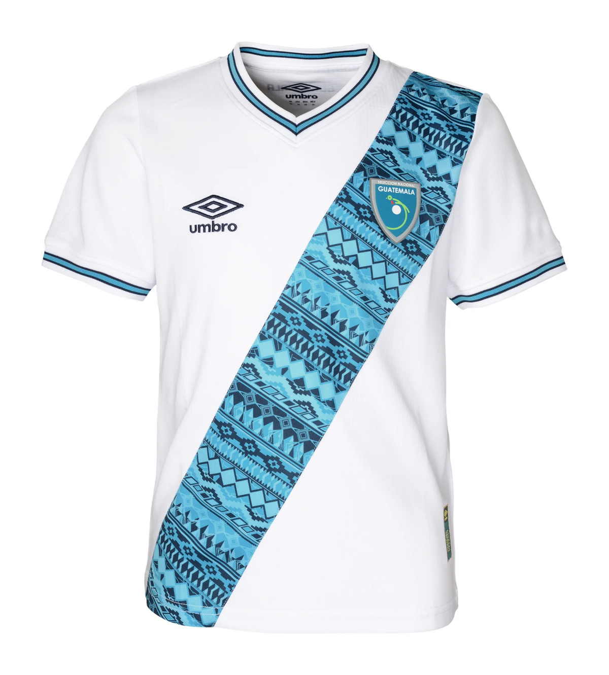 Umbro Guatemala National Team Home Replica Jersey 2023-White product image 1, provided for visual reference and product