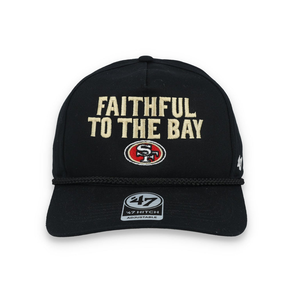 '47 Brand San Francisco 49ers Rope Hitch Adjustable Hat - Black product image 1, provided for visual reference and product