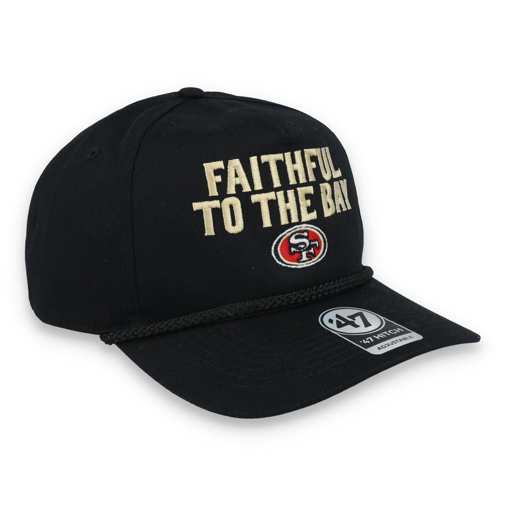 '47 Brand San Francisco 49ers Rope Hitch Adjustable Hat - Black product image 6, provided for visual reference and product