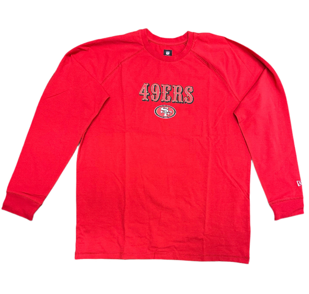 New Era Men San Francisco 49ers Long Sleeve T-Shirt - Red product image 1, provided for visual reference and product detail