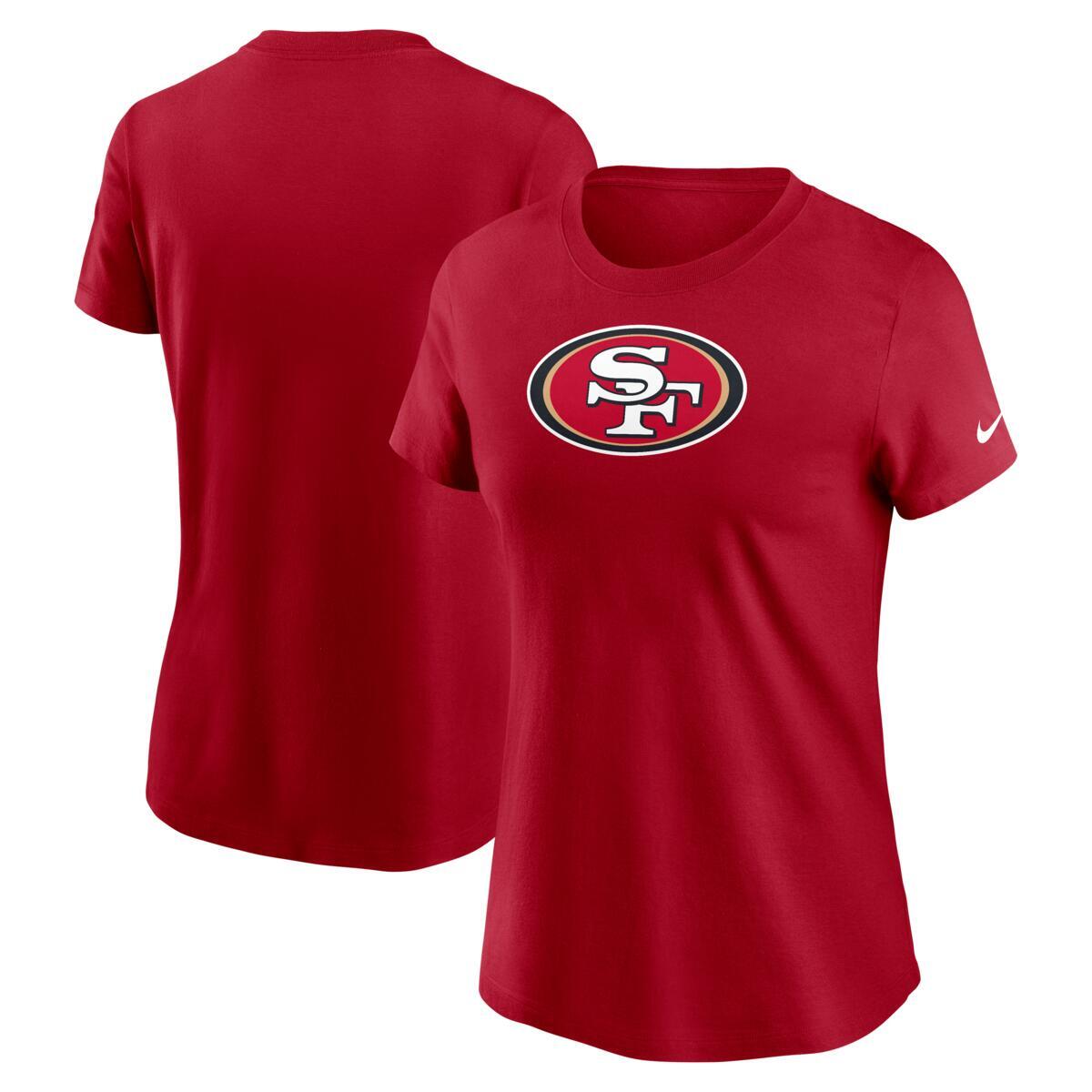 Nike Women San Francisco 49ers Primary Logo T-Shirt product image 3, provided for visual reference and product detail review