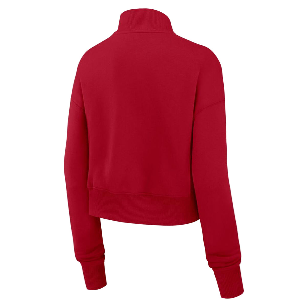 Nike Women San Francisco 49ers Cropped Phoenix Hoodie-Red product image 2, provided for visual reference and product detail
