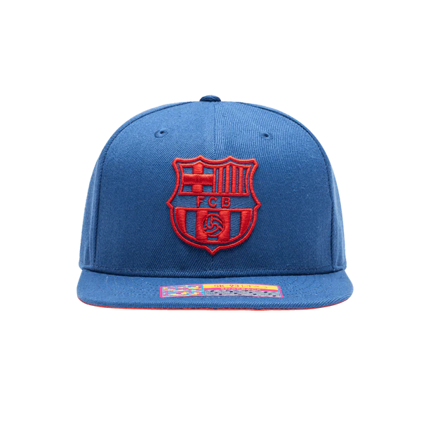 Fan Ink FC Barcelona Crayon Snapback Hat product image 1, provided for visual reference and product detail review